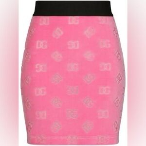 Dolce & Gabbana Terry Logo Miniskirt